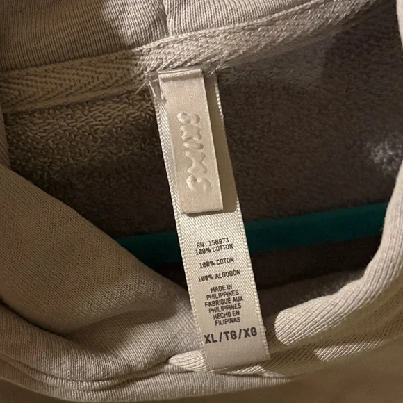 SKIMS Light Gray Lilac Hooded Oversized Sweatshirt Hoodie size XL NWOT Oyster - Picture 2 of 4